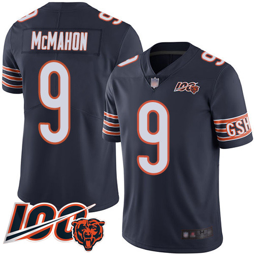 Chicago Bears Limited Navy Blue Men Jim McMahon Home Jersey NFL Football #9 100th Season->->NFL Jersey